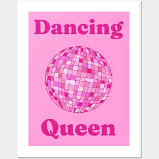 Dancing queen. Pink Disco Ball illustration Posters and Art